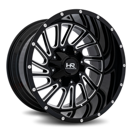 Aluminum Wheels Overdrive 20x12 6x135/139.7 -51 108 Gloss Black Milled Hardrock Offroad