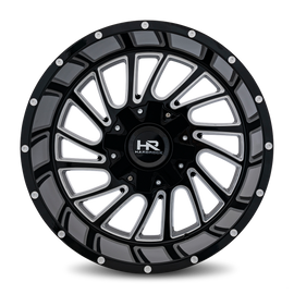 Aluminum Wheels Overdrive 20x12 8x165.1 -51 125.2 Gloss Black Milled Hardrock Offroad