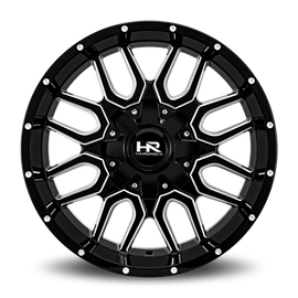 Aluminum Wheels Commander 20x10 6x135/139.7 -19 108 Gloss Black Milled Hardrock Offroad