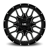 Aluminum Wheels Commander 20x10 8x170 -19 125.2 Gloss Black Milled Hardrock Offroad