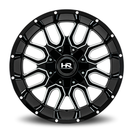 Aluminum Wheels Commander 20x12 6x135/139.7 -51 108 Gloss Black Milled Hardrock Offroad