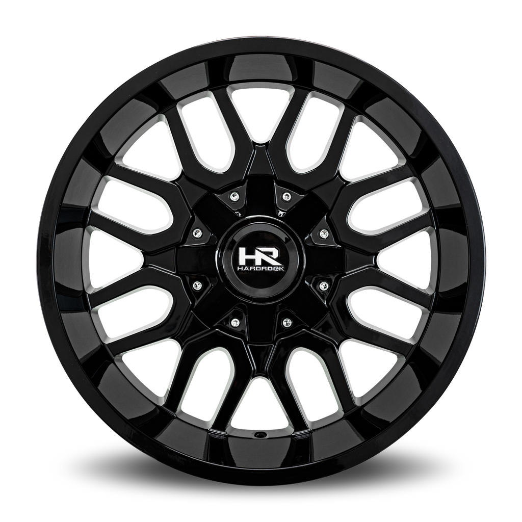 Aluminum Wheels Commander 20x12 8x170 -51 125.2 Gloss Black Hardrock Offroad