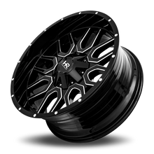 Load image into Gallery viewer, Aluminum Wheels Commander 22x10 5x127/139.7 -25 87 Gloss Black Milled Hardrock Offroad