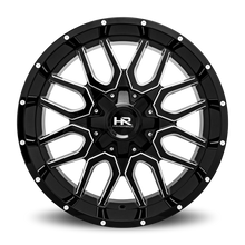 Load image into Gallery viewer, Aluminum Wheels Commander 22x10 8x165.1 -25 125.2 Gloss Black Milled Hardrock Offroad