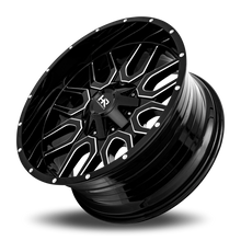 Load image into Gallery viewer, Aluminum Wheels Commander 22x10 5x139/150 -25 110.3 Gloss Black Milled Hardrock Offroad