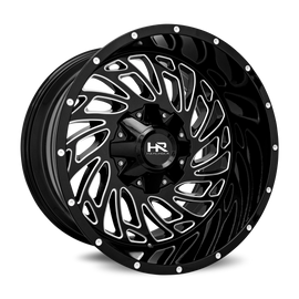 Aluminum Wheels Attack 20x12 8x170 -51 125.2 Gloss Black Milled Hardrock Offroad