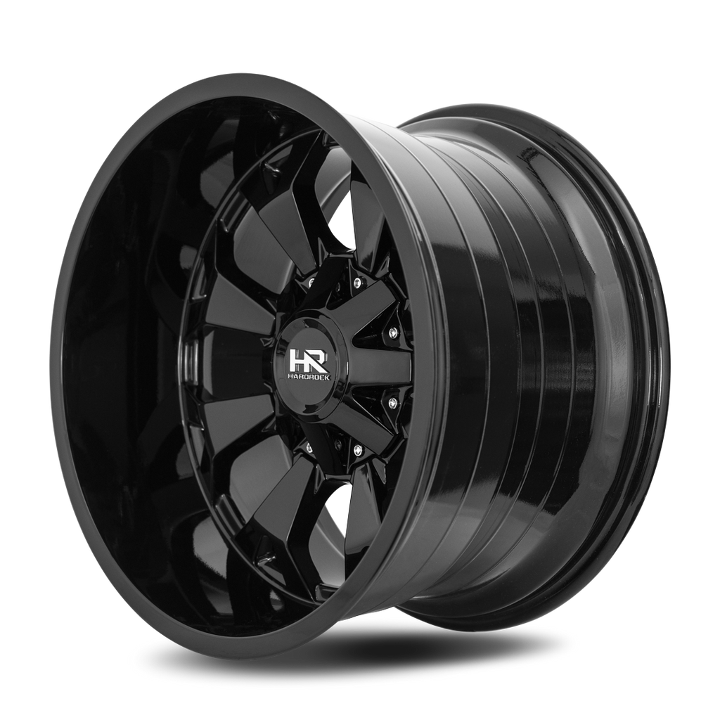 Aluminum Wheels Devastator 22x10 8x170 -25 125.2 Gloss Black Hardrock Offroad