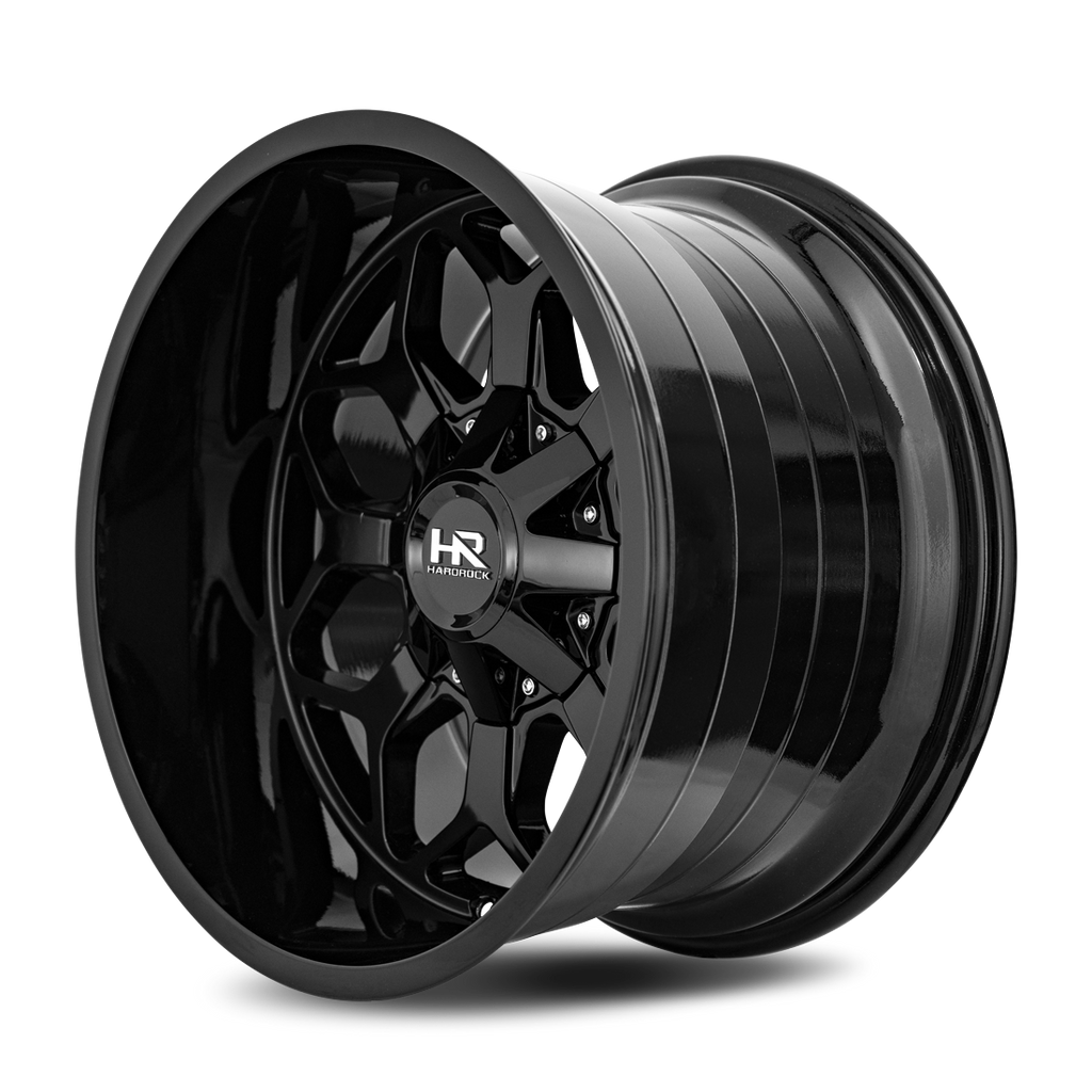 Aluminum Wheels Indestructible 20x10 5x127/139.7 -19 87 Gloss Black Hardrock Offroad