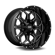 Load image into Gallery viewer, Aluminum Wheels Indestructible 20x10 8x165.1 -19 125.2 Gloss Black Milled Hardrock Offroad