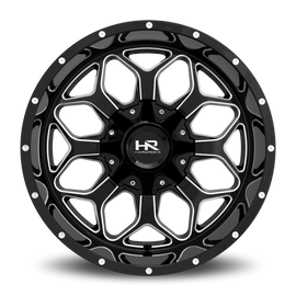 Aluminum Wheels Indestructible 20x12 6x135/139.7 -51 108 Gloss Black Milled Hardrock Offroad