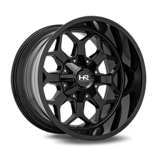 Load image into Gallery viewer, Aluminum Wheels Indestructible 22x10 5x127/139.7 -25 87 Gloss Black Hardrock Offroad