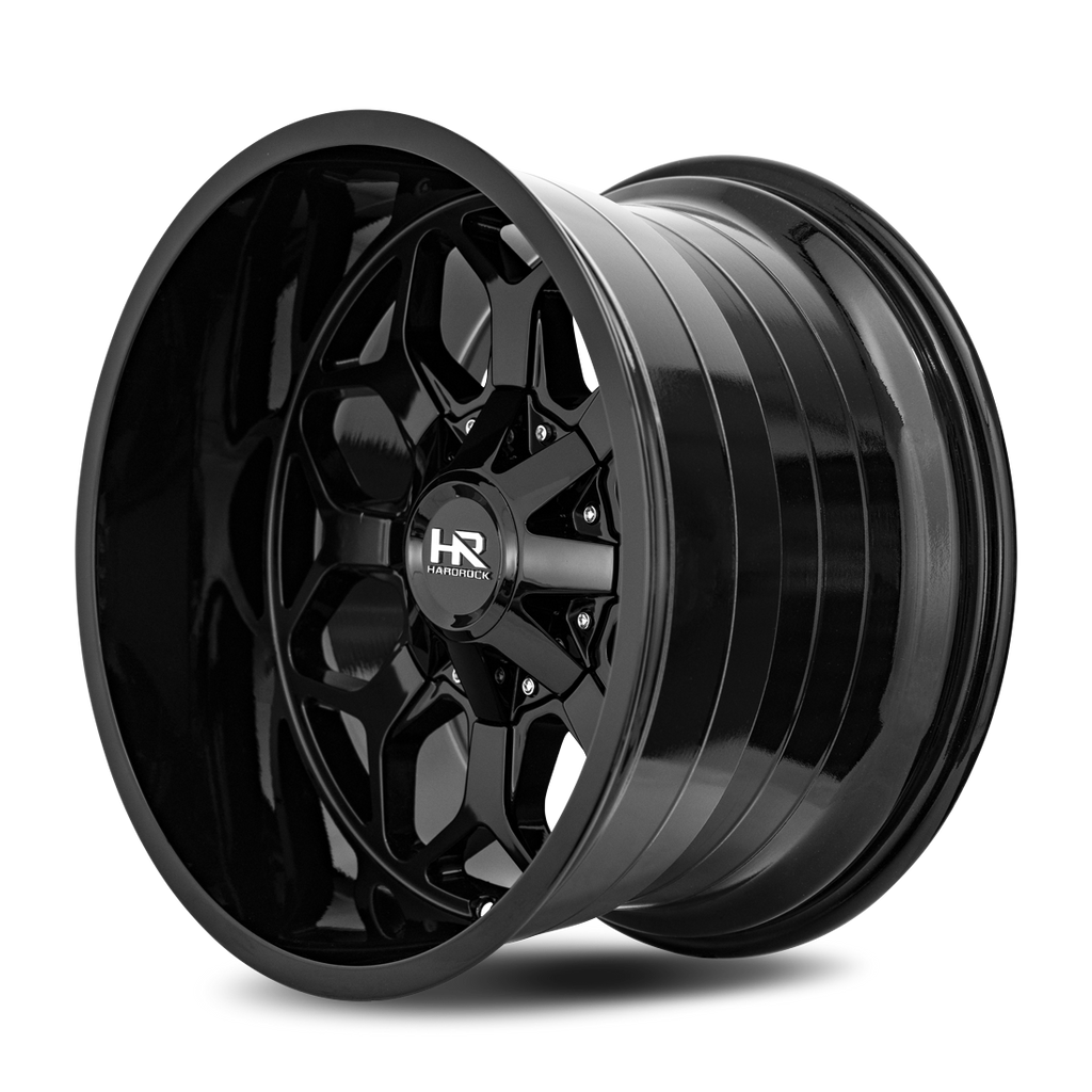 Aluminum Wheels Indestructible 22x10 5x127/139.7 -25 87 Gloss Black Hardrock Offroad