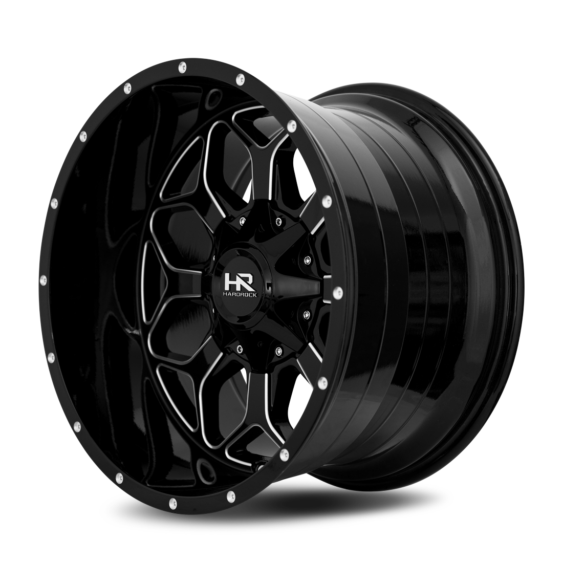 Jkhg Aluminum Wheels Indestructible 22x10 8x170 -25 125.2 Gloss Black Mille ...