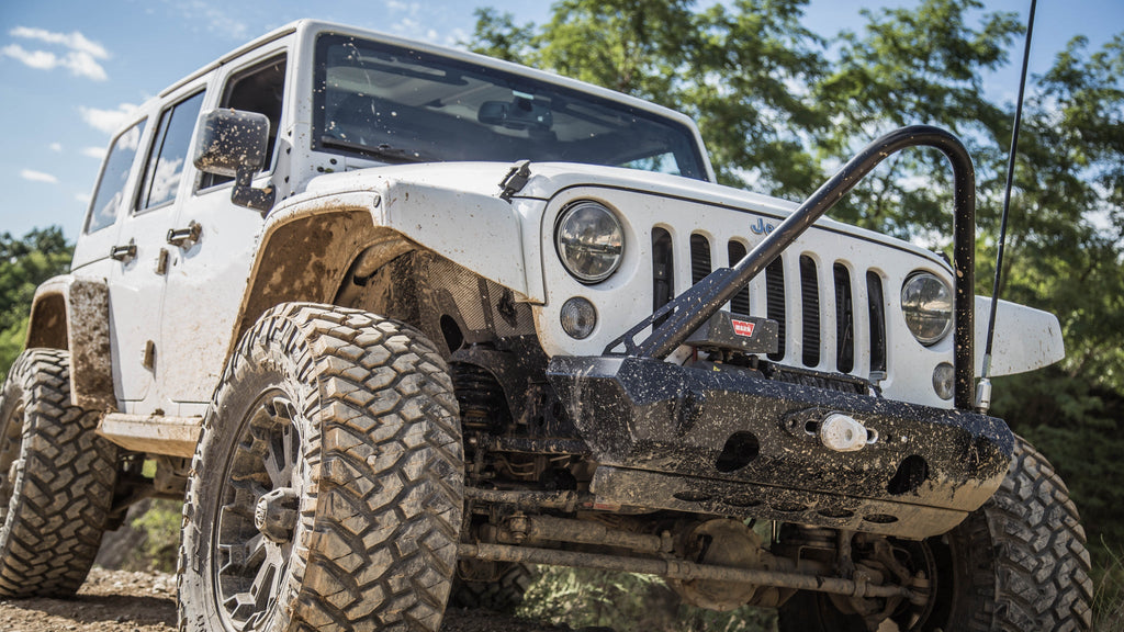 Jeep Wrangler JK Pyro Stubby Front Bumper - Steel - CrawlTek Revolution