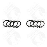 4 Full Circle Snap Rings Fits 733X U-Joint With Aftermarket Axle -