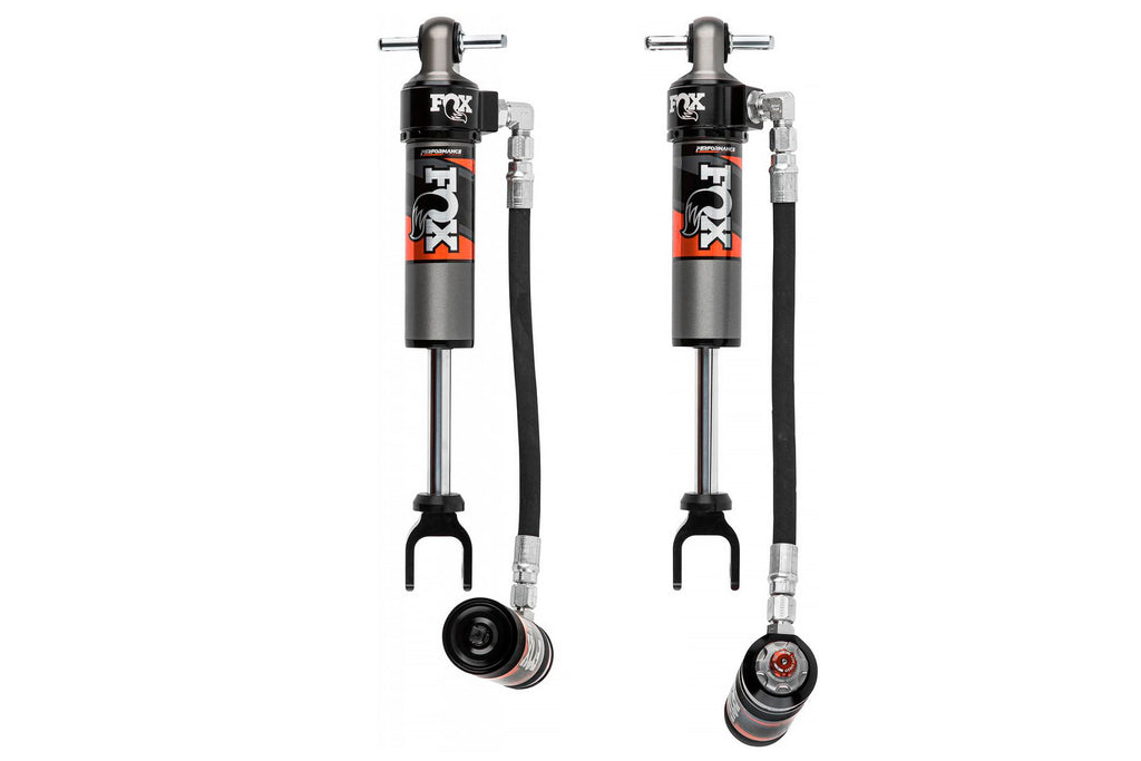 FOX 2.5 Front Shocks w/ DSC Reservoir Adjuster | 1.5-2.5 Inch Lift | Performance Elite Series | Chevy Silverado and GMC Sierra 2500HD / 3500HD (20-23)